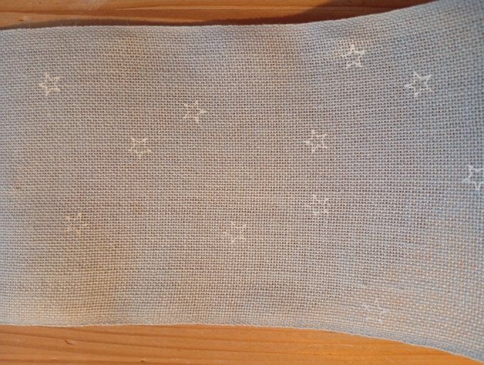 Bande à broder Vaupel Fond Gris Motif Etoiles