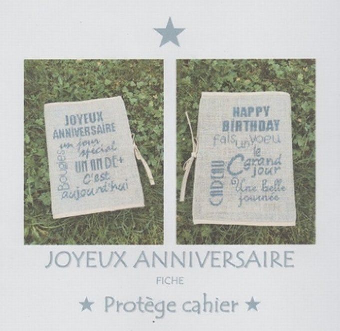 Joyeux Anniversaire Protège Cahier AFDLY