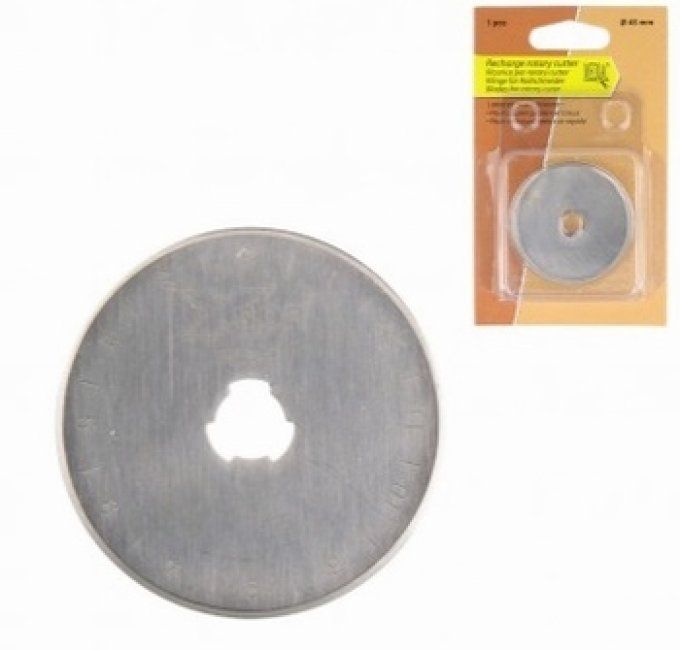 Lame de rechange pour cutter rotatif 45mm plate