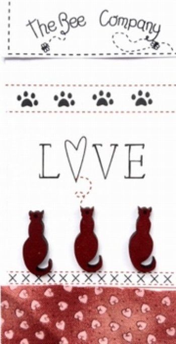 Chats Love Rouge Bee Cie TBM26R