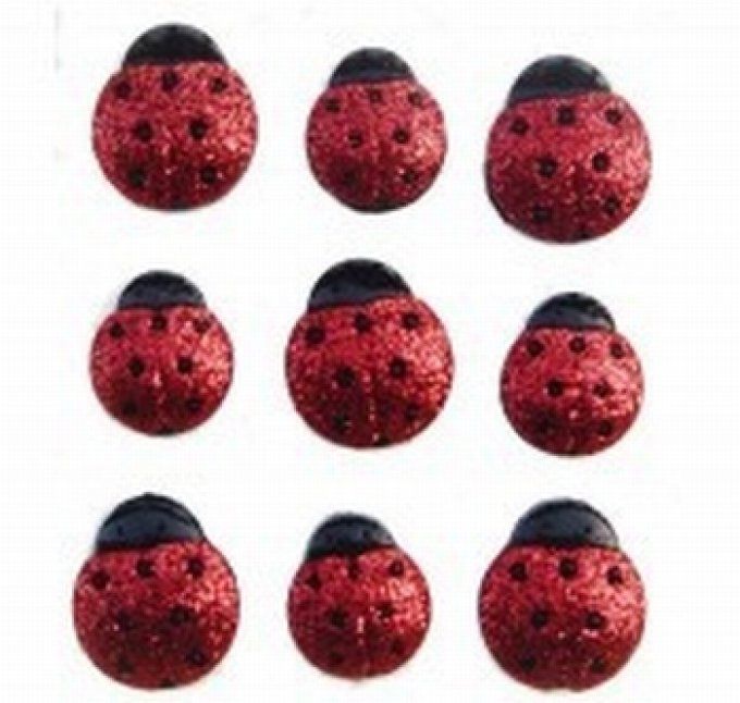 Dress it up Button fun Glitter Ladybugs