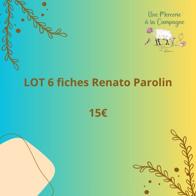 Lot 6 fiches Renato Parolin