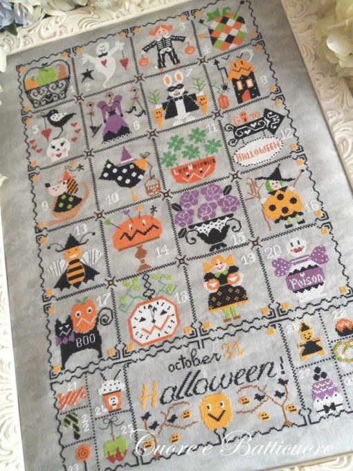 Cuore .. Shabby Halloween Calendar