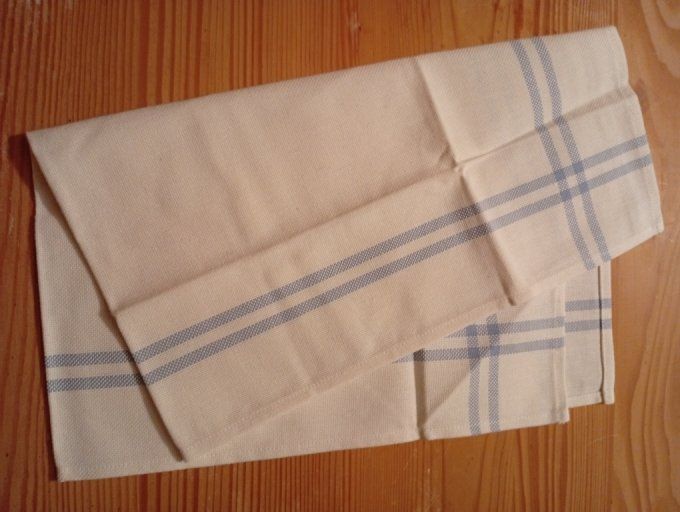 Torchon à broder ISA Bleu