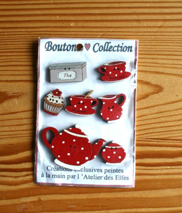 Lot Boutons Thé Rouge