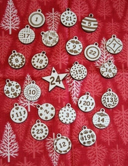 Boutons pour calendrier de l'avent